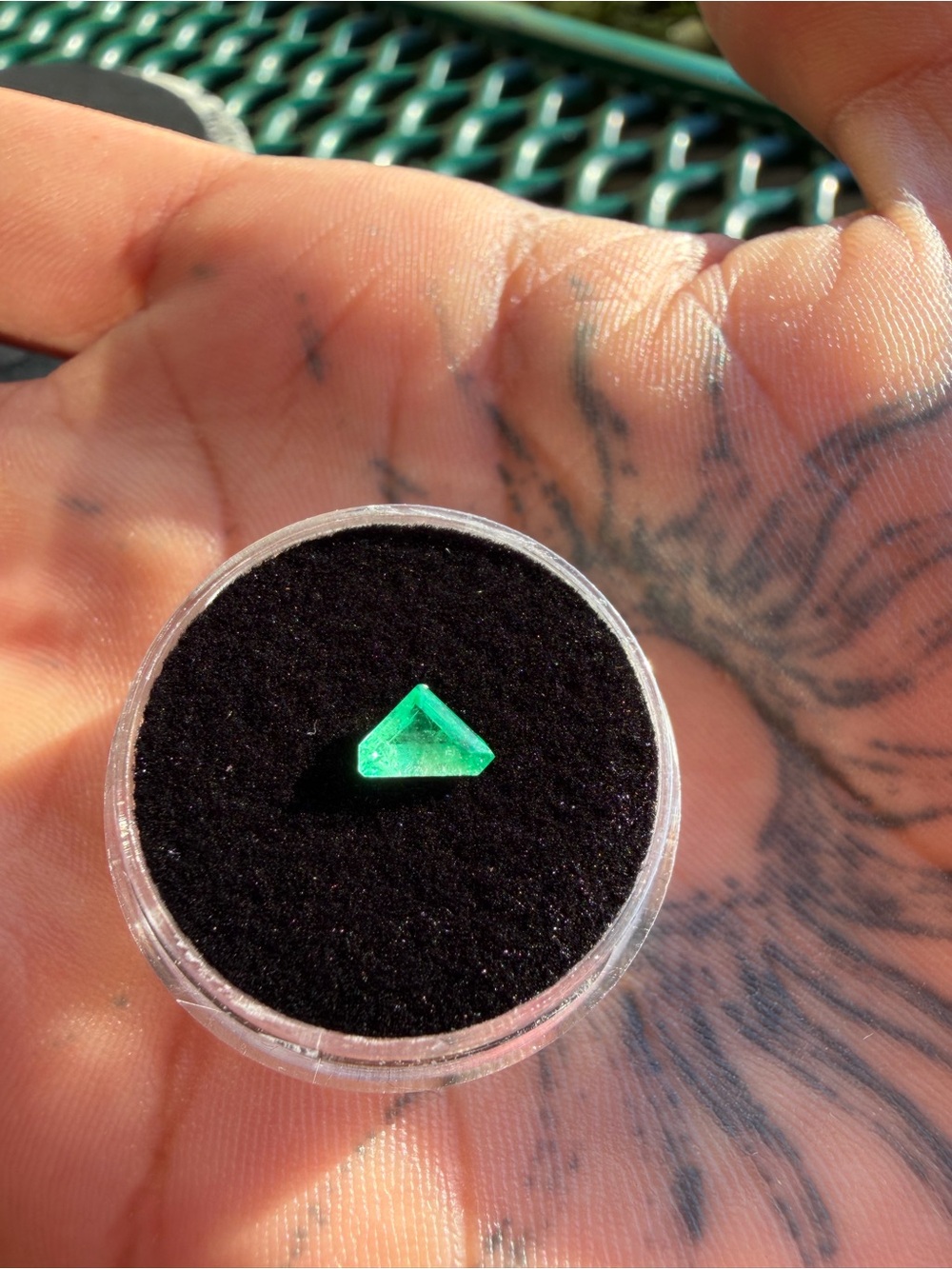 Natural Colombian Emerald 0.29 Ct Triangle Cut Loose Gemstone 6.2×4.2×2.4 mm